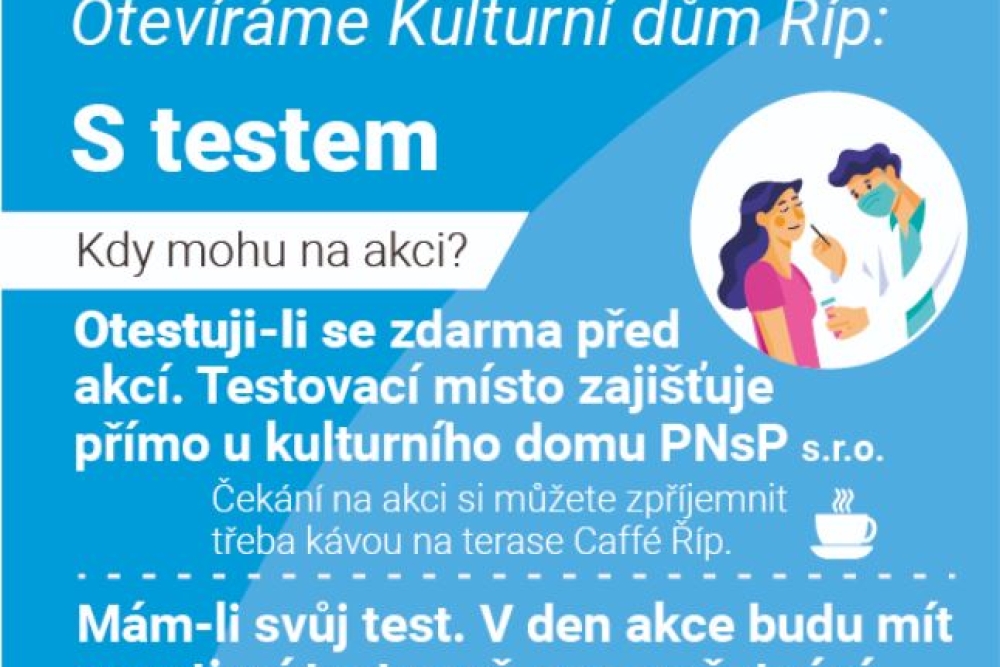 Kulturní dům Říp se s&nbsp;rozvolněním opatření otevírá veřejnosti