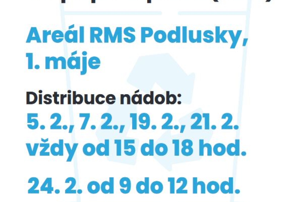  Vyzvedněte si nové nádoby na papír a&nbsp;plast!
